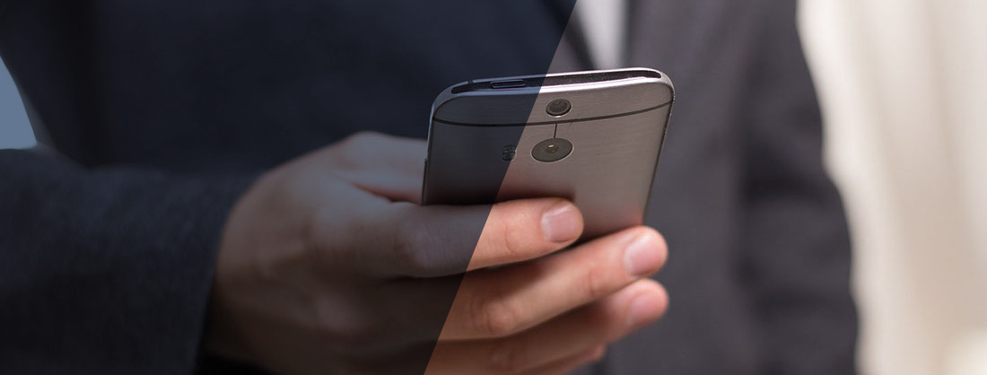 man holding telephone