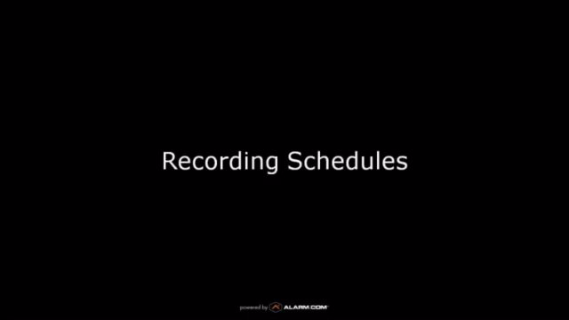 TCA Support - Recording Schedules